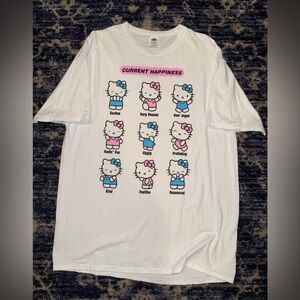 Sanrio Hello Kitty “Current Happiness” Mood Tee Size XL